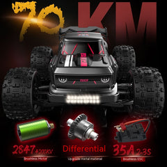 Four-wheel Drive Brushless Remote Control Car Toy - One Red Hill