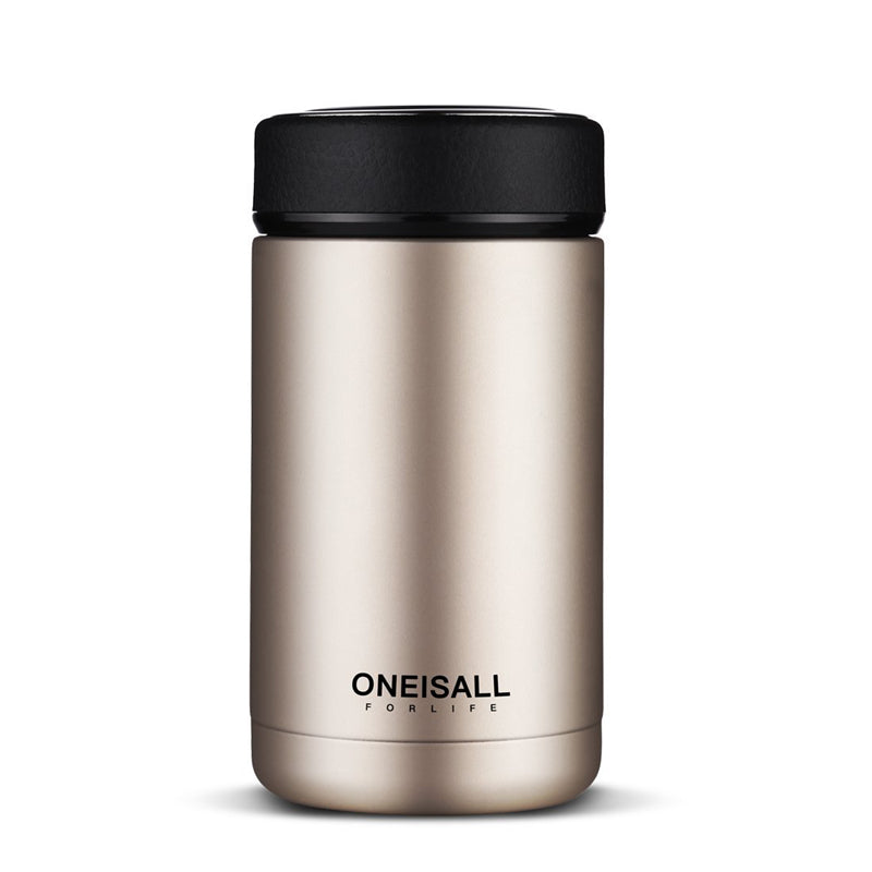 ONE IS ALL Men Gift Bottles 400ml Insulated Cup 304 Stainless Steel Mug Water Bottle Vacuum Flask Coffee Wine Mug