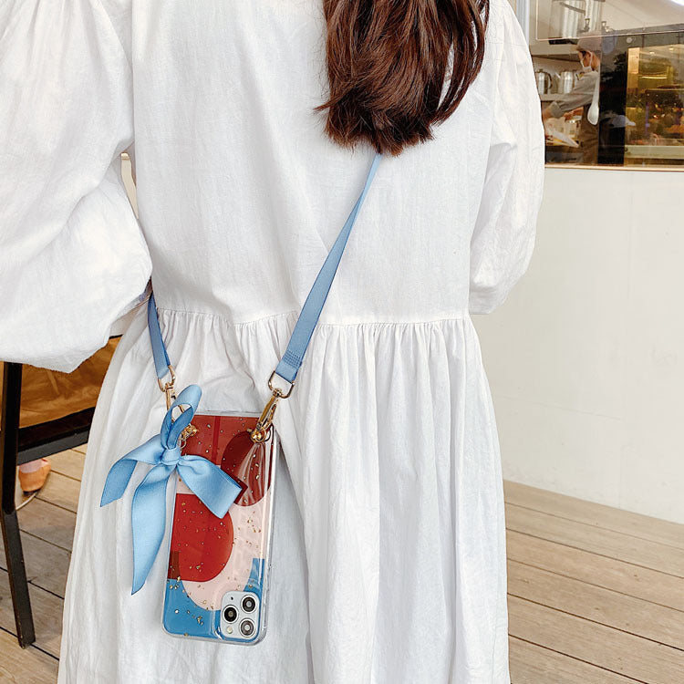 Compatible with Apple, Crossbody phone case iPhone soft case back - One Red Hill