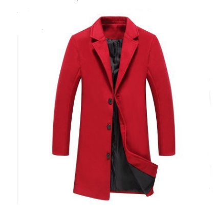 2023 Autumn Mens Solid Color Casual Business Woolen Coats