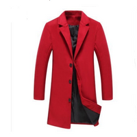 2023 Autumn Mens Solid Color Casual Business Woolen Coats