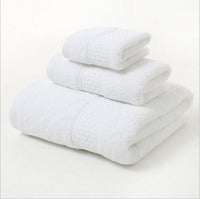 Pure Cotton Plain Broken Covers Long-staple Three-piece Suit Bath Towel - One Red Hill