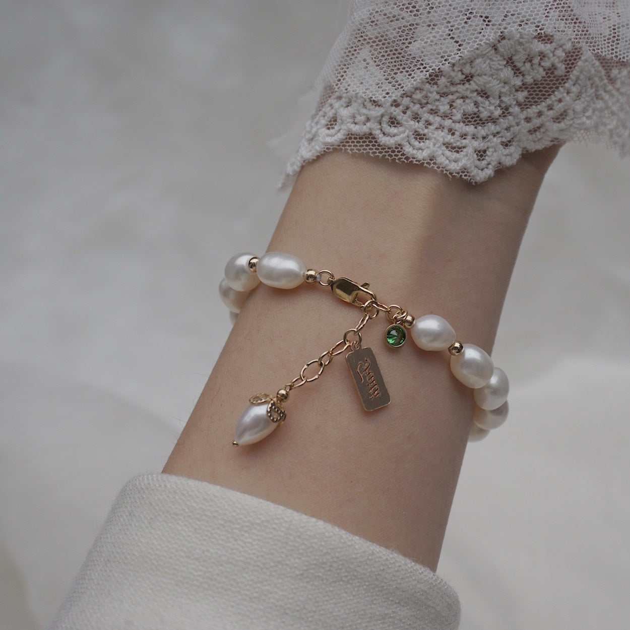 Natural Zircon Pearl Bracelet Luxury Jewelry - One Red Hill