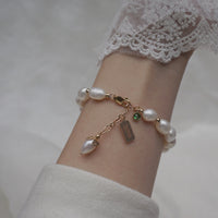 Natural Zircon Pearl Bracelet Luxury Jewelry - One Red Hill