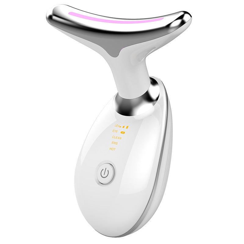 EMS Thermal Neck Lifting And Tighten Massager Electric Microcurrent Wrinkle Remover LED Photon Face Beauty Device For Woman - One Red Hill