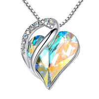 925 Sliver Heart Shaped Geometric Necklace - One Red Hill