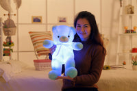Creative Light Up LED Teddy Bear Stuffed Animals Plush Toy Colorful Glowing Christmas Gift For Kids Pillow - One Red Hill