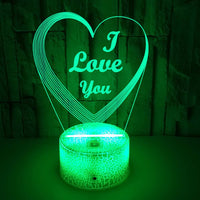 Creative Touch Remote Control Love LOVE 3D Table Lamp - One Red Hill
