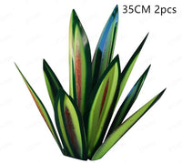 DIY Metal Art 9 Leaves Tequila Rustic Sculpture Rust Garden Yard Art Statues Craft Home Decor Signs Decoration - One Red Hill