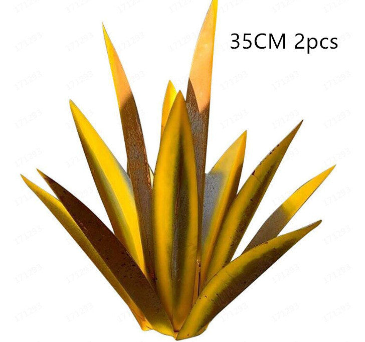 DIY Metal Art 9 Leaves Tequila Rustic Sculpture Rust Garden Yard Art Statues Craft Home Decor Signs Decoration - One Red Hill