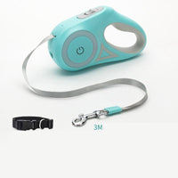 Dog Leash Retractable Leash And Dog Collar Spotlight Automatic Pet Dog Cat Traction Rope For Small Medium Dogs Pet Product - One Red Hill