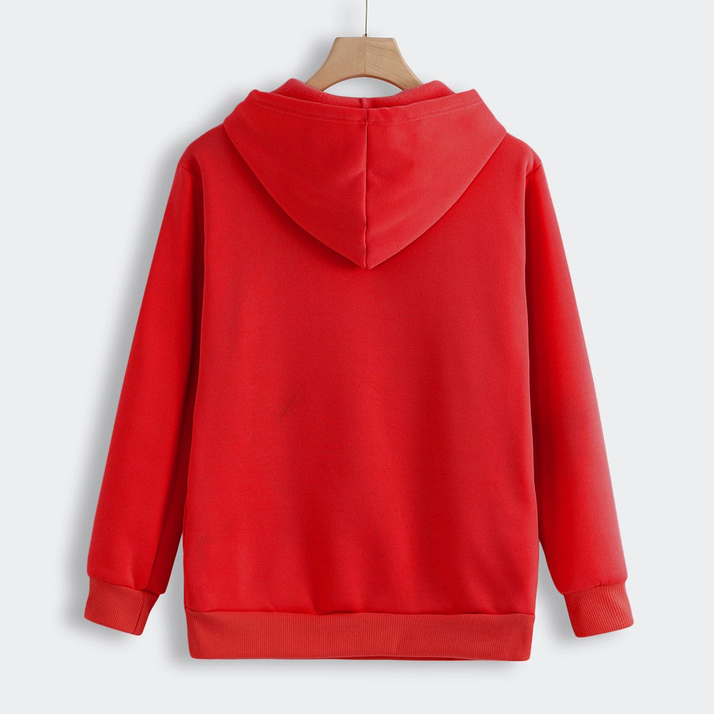 Women Hoodie Sweatshirt With Cat Pet Pocket Design Long Sleeve Sweater Cat Outfit - One Red Hill