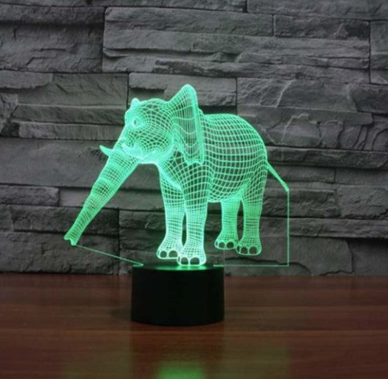 Colorful touch remote control 3D desk lamp - One Red Hill