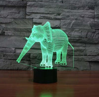 Colorful touch remote control 3D desk lamp - One Red Hill