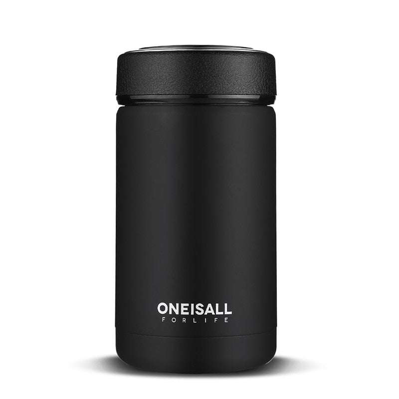 ONE IS ALL Men Gift Bottles 400ml Insulated Cup 304 Stainless Steel Mug Water Bottle Vacuum Flask Coffee Wine Mug