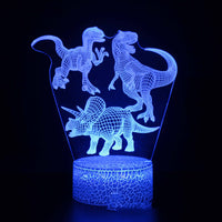 Dinosaur series colorful 3D table lamp LED touch remote control - One Red Hill