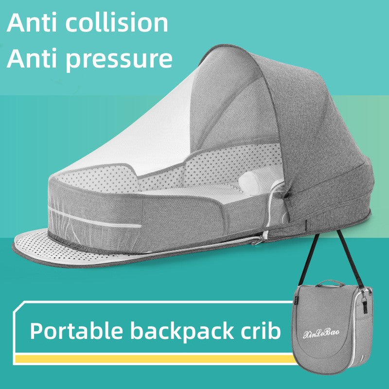 Baby Crib Portable Removable Bed In Bed Multifunctional Foldable Babies' Bed Newborn Bb Small Bed With Mosquito Net - One Red Hill