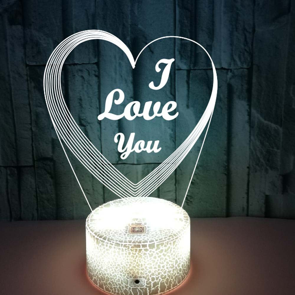 Creative Touch Remote Control Love LOVE 3D Table Lamp - One Red Hill