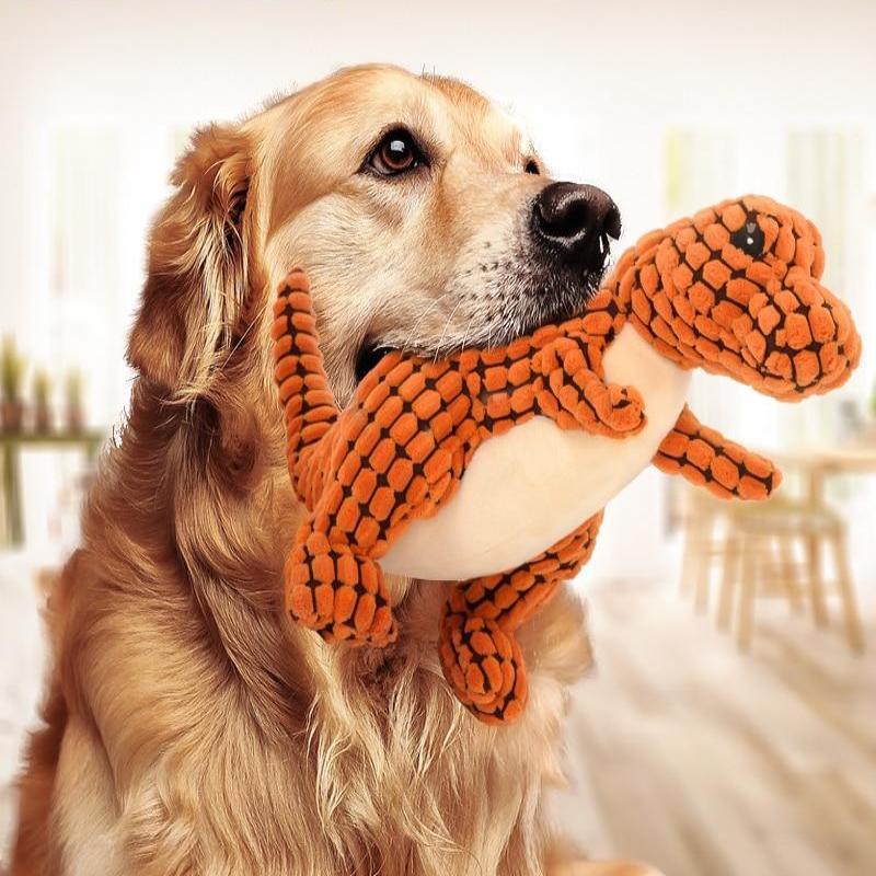 Dinosaur Pet Toys Giant Dogs Pets Interactive Dog Toys For Large Dogs Chew Toys Chihuahua Plush Stuffing Squeakers - One Red Hill