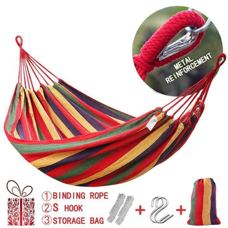 Outdoor Camping And Leisure Room Double Person Singleadult Swing Swing Hammock Canvas Thickening And Widening Children Hammock Toys.