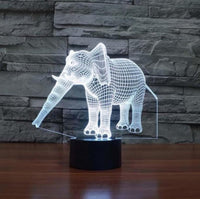 Colorful touch remote control 3D desk lamp - One Red Hill
