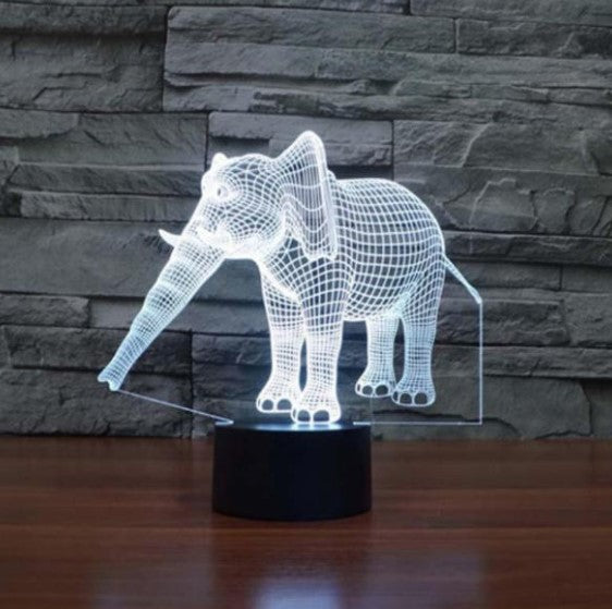 Colorful touch remote control 3D desk lamp - One Red Hill