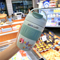 Simple And High-value Stainless Steel Vacuum Flask With Straw