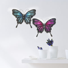 Home Garden Decoration 17.5-inch Butterfly Wall Hanger - One Red Hill