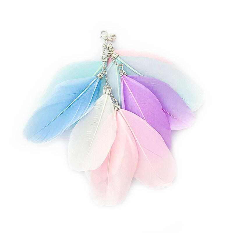 Pet Toy Cat teasing Stick Extendable 180cm Rod Feather Replacement Head Adjustable Extendable Fishing Toy Rod & Feather-Rope  SOLD SEPARATELY