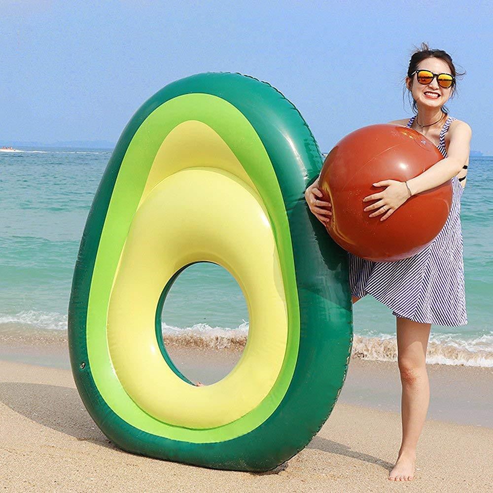 Inflatable Giant Avocado Pool Float Pool Swimming Float Swimming Ring Pool Circle Party  Buoy Toy - One Red Hill