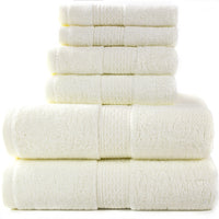 Home Simple Cotton Absorbent Towel Bath Towel 6-Piece Set - One Red Hill