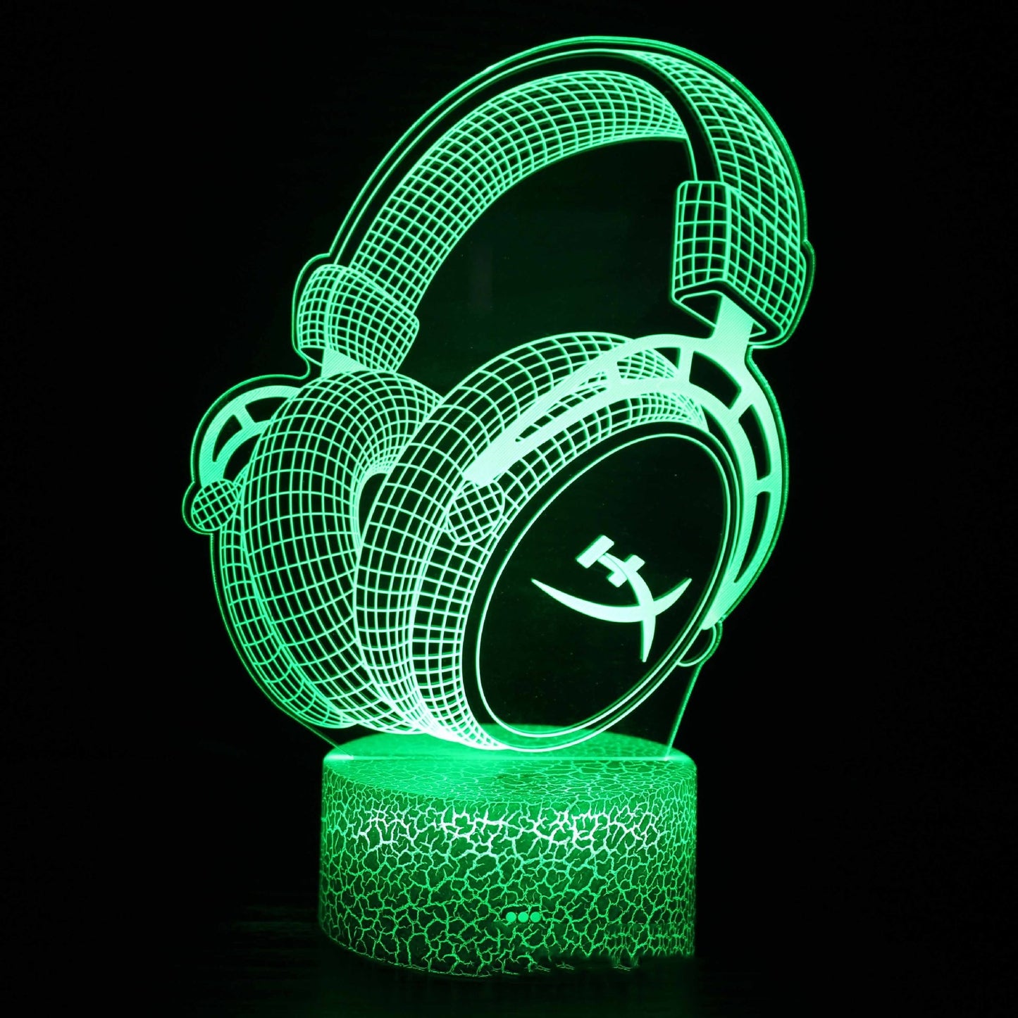 Creative 3d Small Night Lamp Desktop Decorative Lamp Headset 7 Color Changing Led Touch Remote Control Bedside Table Lamp - One Red Hill