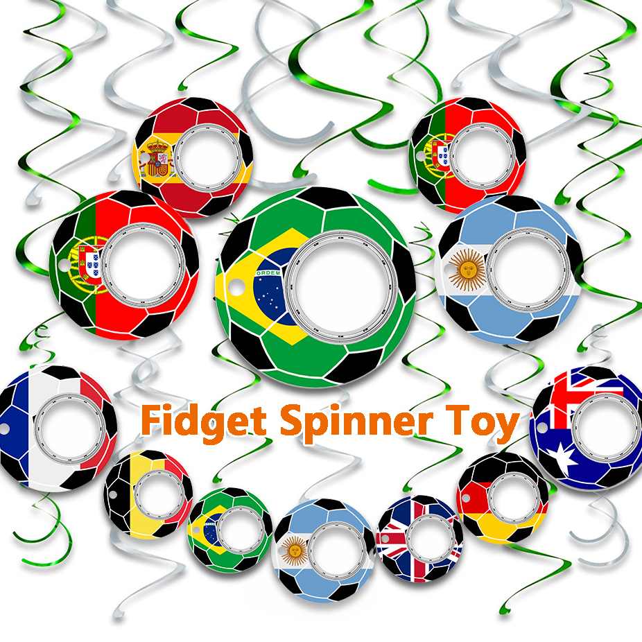Creative Football World Cup Fidget Spinner Toy Keychain Hand Spinner Toy Finger Spinner Keychain Bottle Opener Kids Toy