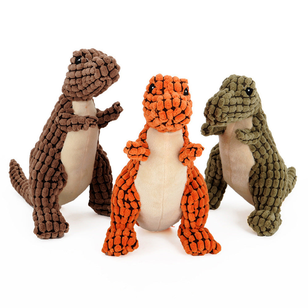Dinosaur Pet Toys Giant Dogs Pets Interactive Dog Toys For Large Dogs Chew Toys Chihuahua Plush Stuffing Squeakers - One Red Hill