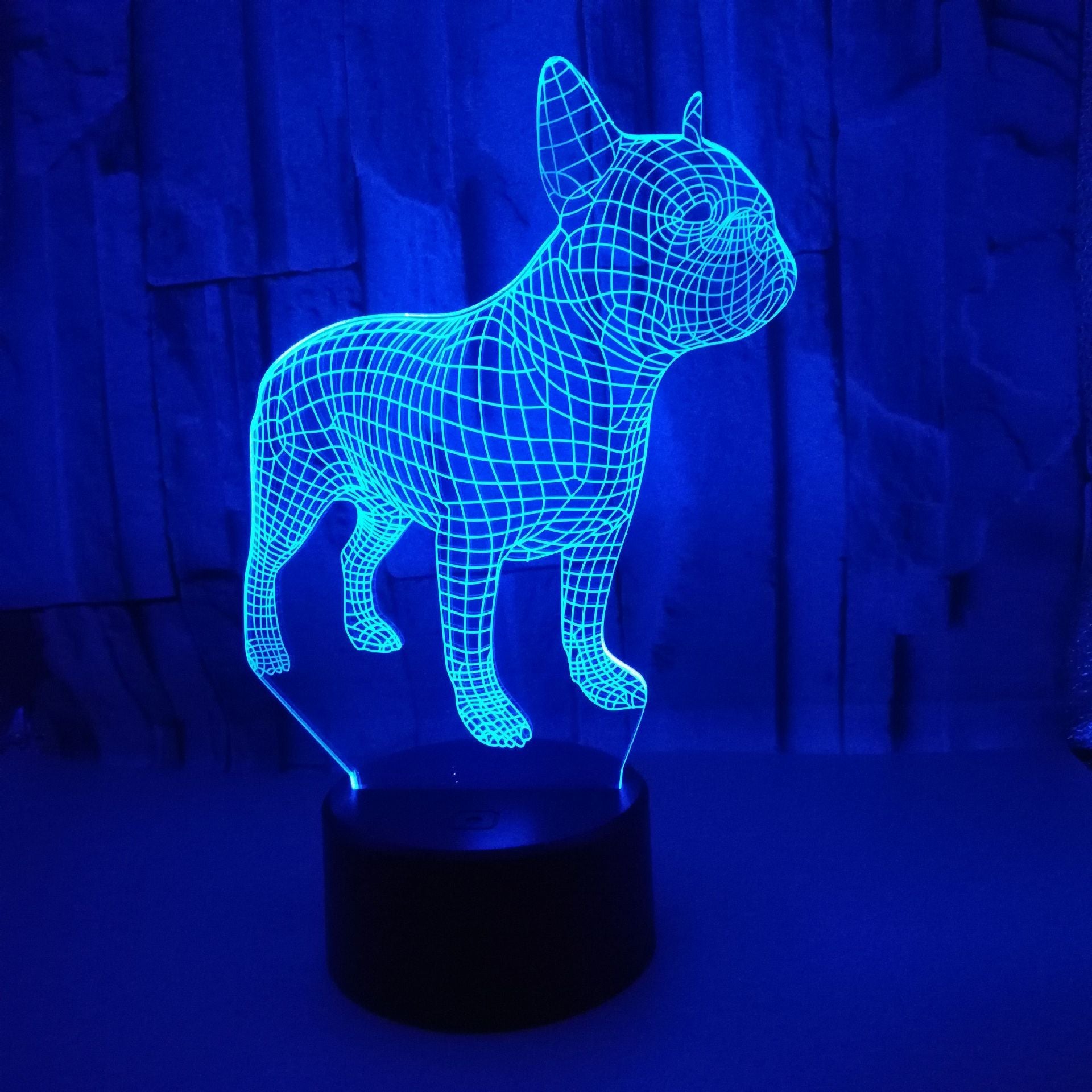 Puppy Colorful 3D Small Night Lamp Touch Remote Control 3D Visual Light - One Red Hill