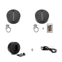 Panda 3 touch remote control seven color night light - One Red Hill