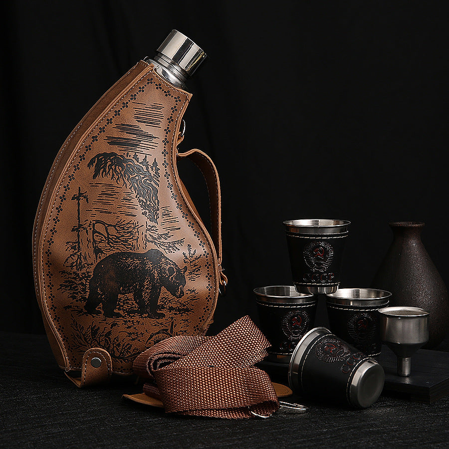 304 Stainless Steel Hip Flask 3 Kg Horn Hip Flask Household