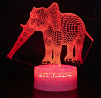 Colorful touch remote control 3D desk lamp - One Red Hill