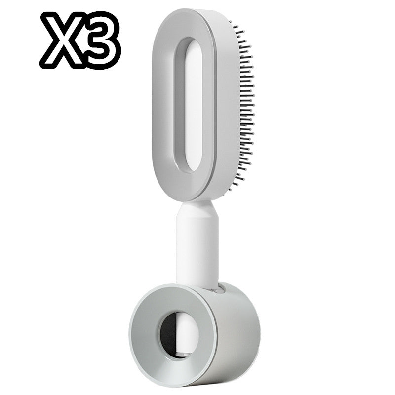 Self Cleaning Hair Brush For Women One-key Cleaning Hair Loss Airbag Massage Scalp Comb Anti-Static Hairbrush - One Red Hill