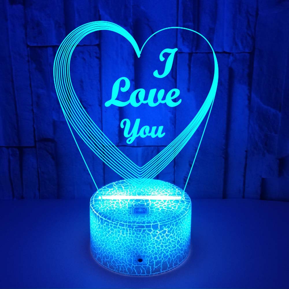Creative Touch Remote Control Love LOVE 3D Table Lamp - One Red Hill