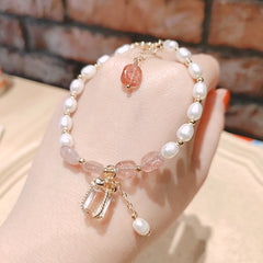 Transfer Flourishing Peach Blossom Baroque Pearl Bracelet - One Red Hill