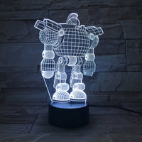 Robot LED colorful touch remote control color changing night light - One Red Hill