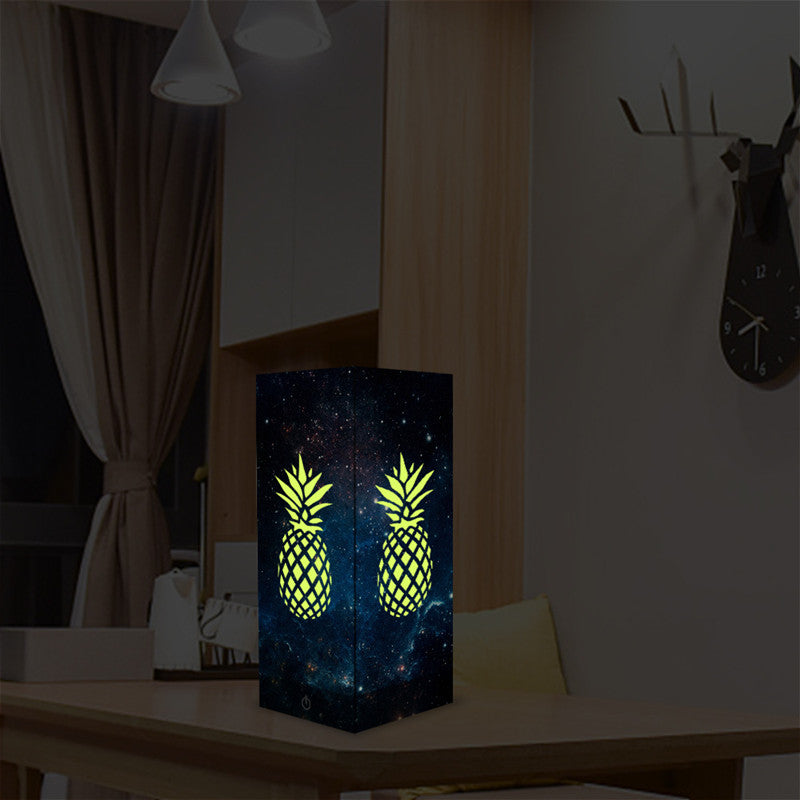 New Paper Carving Lamp Star Pineapple 16 Color Remote Control Touch Bedside Lamp - One Red Hill