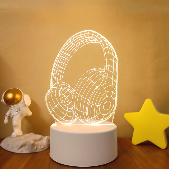3D Light Colorful Touch Remote Control LED Visual Light 3D Small Table Lamp - One Red Hill