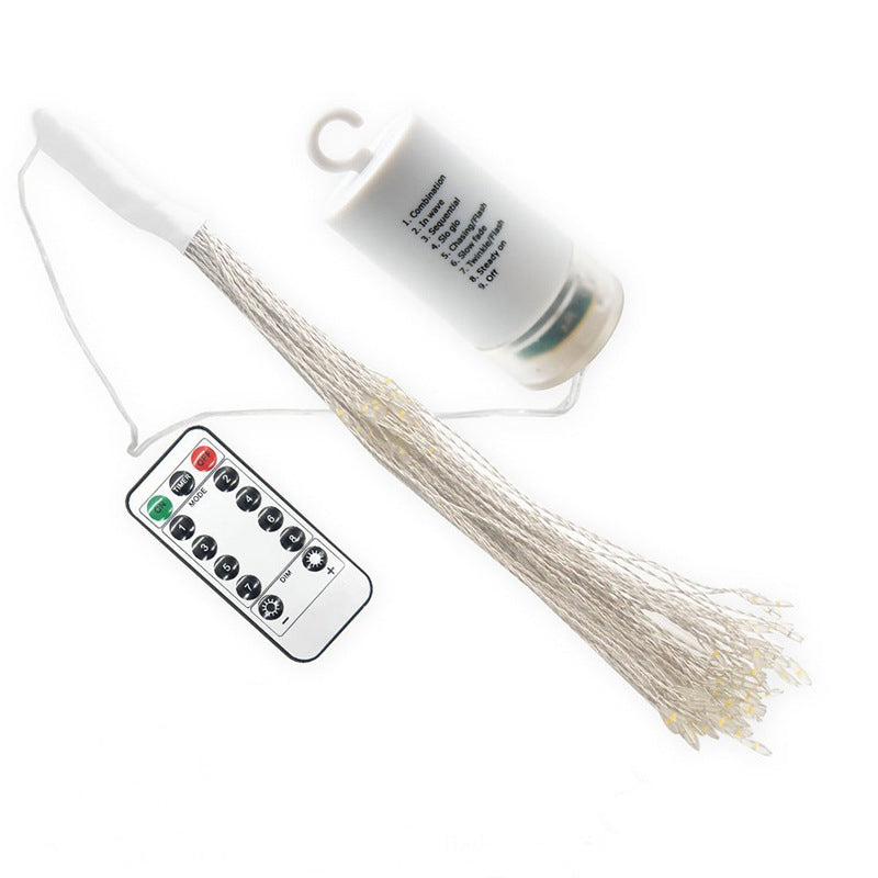 Outdoor Waterproof Remote Control Copper Wire Lamp Dandelion String Light - One Red Hill