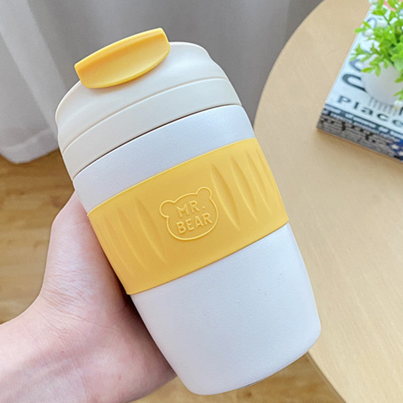 Simple And High-value Stainless Steel Vacuum Flask With Straw