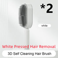 Self Cleaning Hair Brush For Women One-key Cleaning Hair Loss Airbag Massage Scalp Comb Anti-Static Hairbrush - One Red Hill
