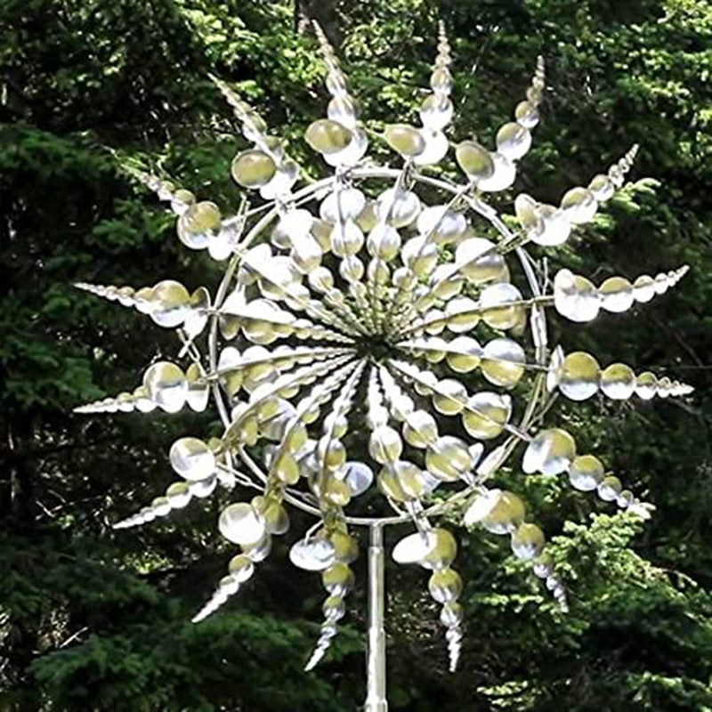 Unique And Magical Metal Windmill Outdoor Dynamic Wind Spinners Wind Catchers Exotic Yard Patio Lawn Garden Decoration - One Red Hill