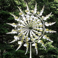 Unique And Magical Metal Windmill Outdoor Dynamic Wind Spinners Wind Catchers Exotic Yard Patio Lawn Garden Decoration - One Red Hill