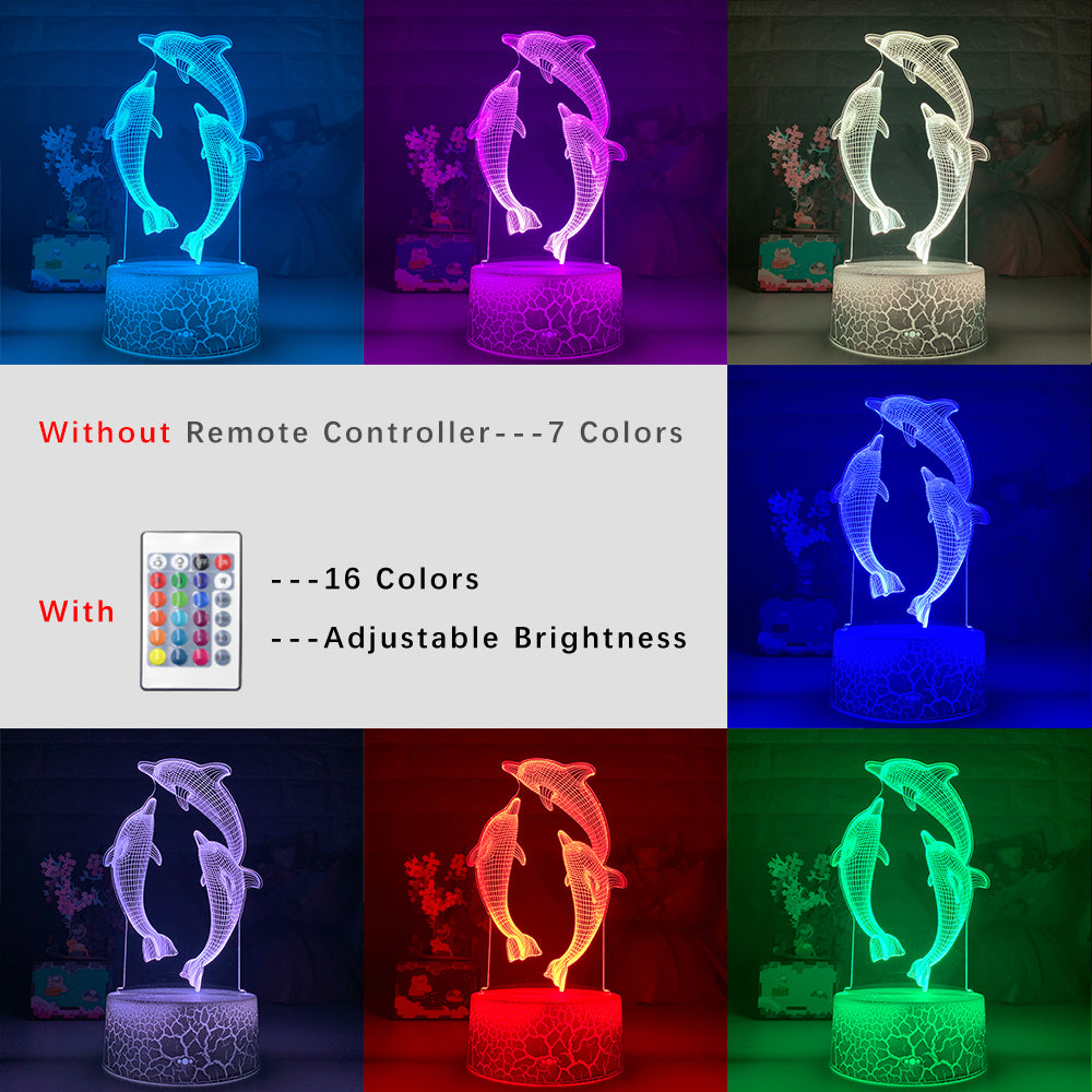 Remote Touch Control 3D LED Night Light - One Red Hill